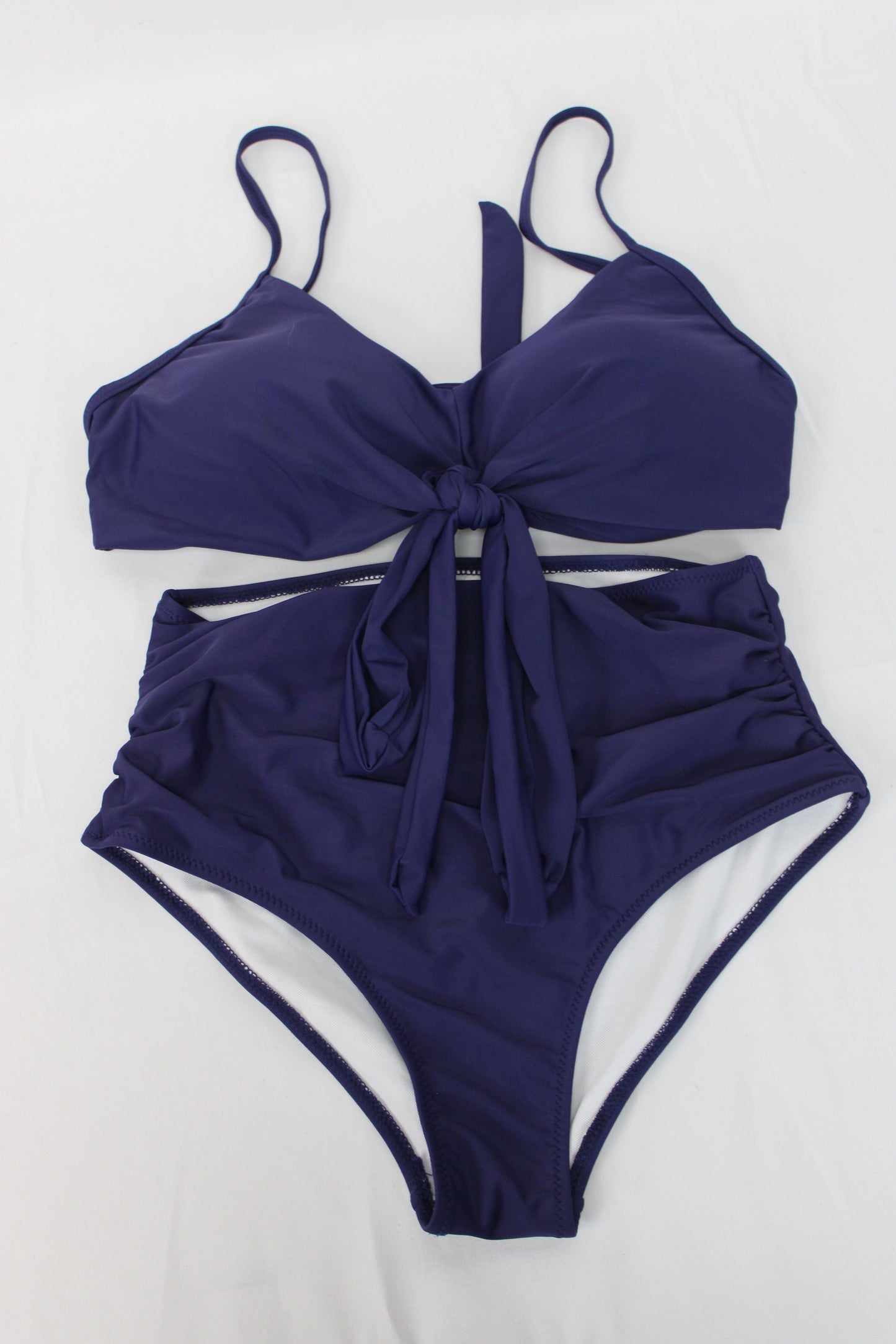 Navy Blue Two Piece Swimsuit Set, Women’s M