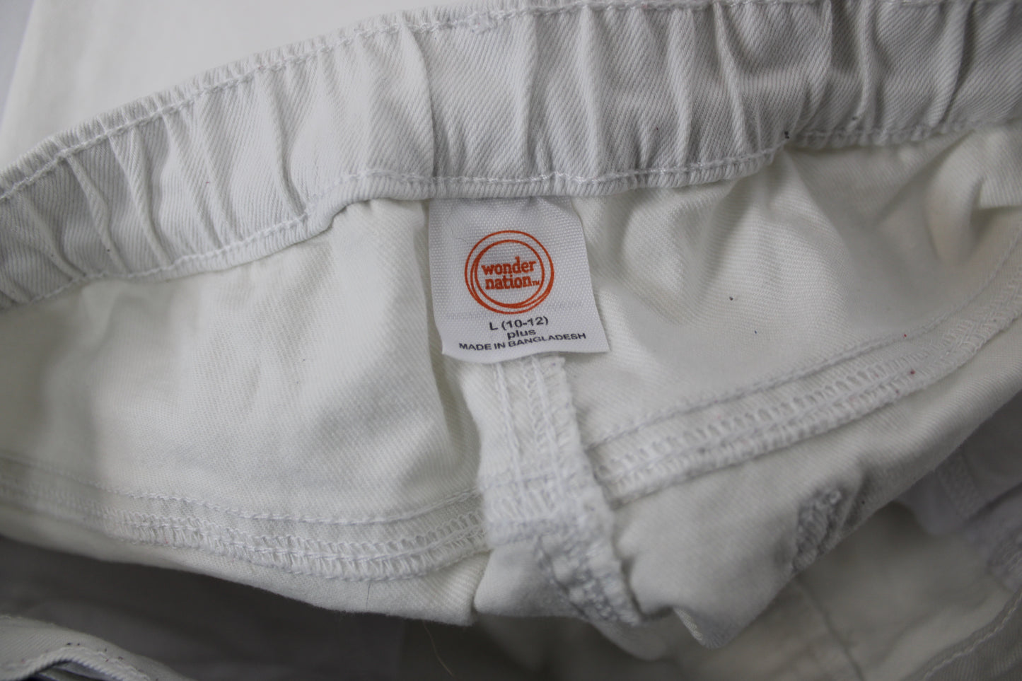 Wonder Nation Shorts, White, Youth L