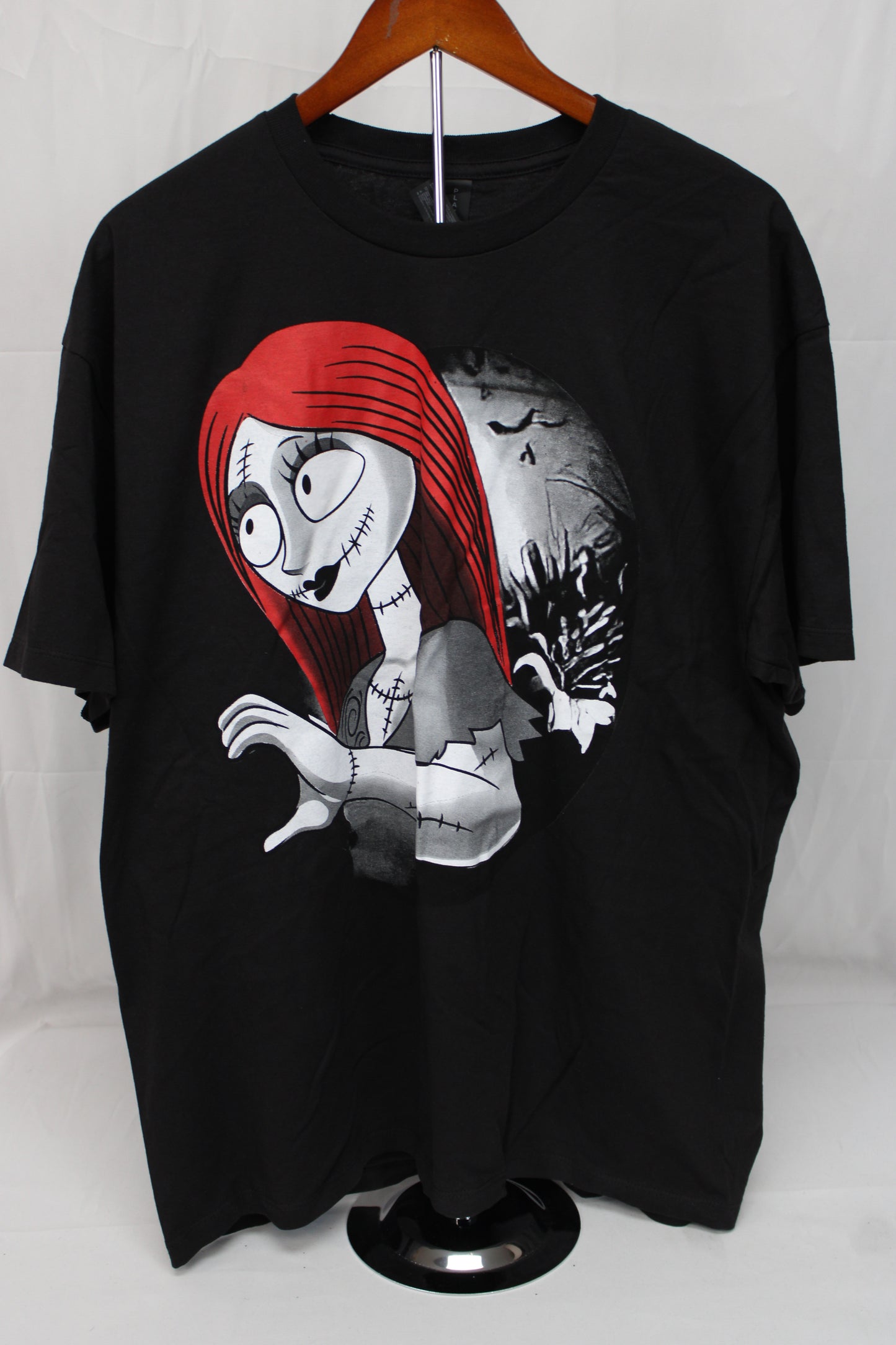 Playerytees Nightmare Before Christmas Sally T-shirt, Black, Mens XL