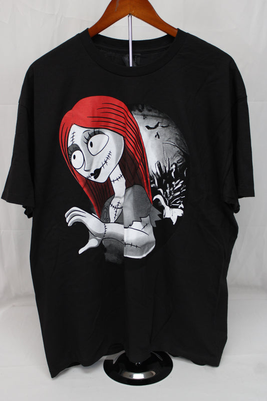 Playerytees Nightmare Before Christmas Sally T-shirt, Black, Mens XL