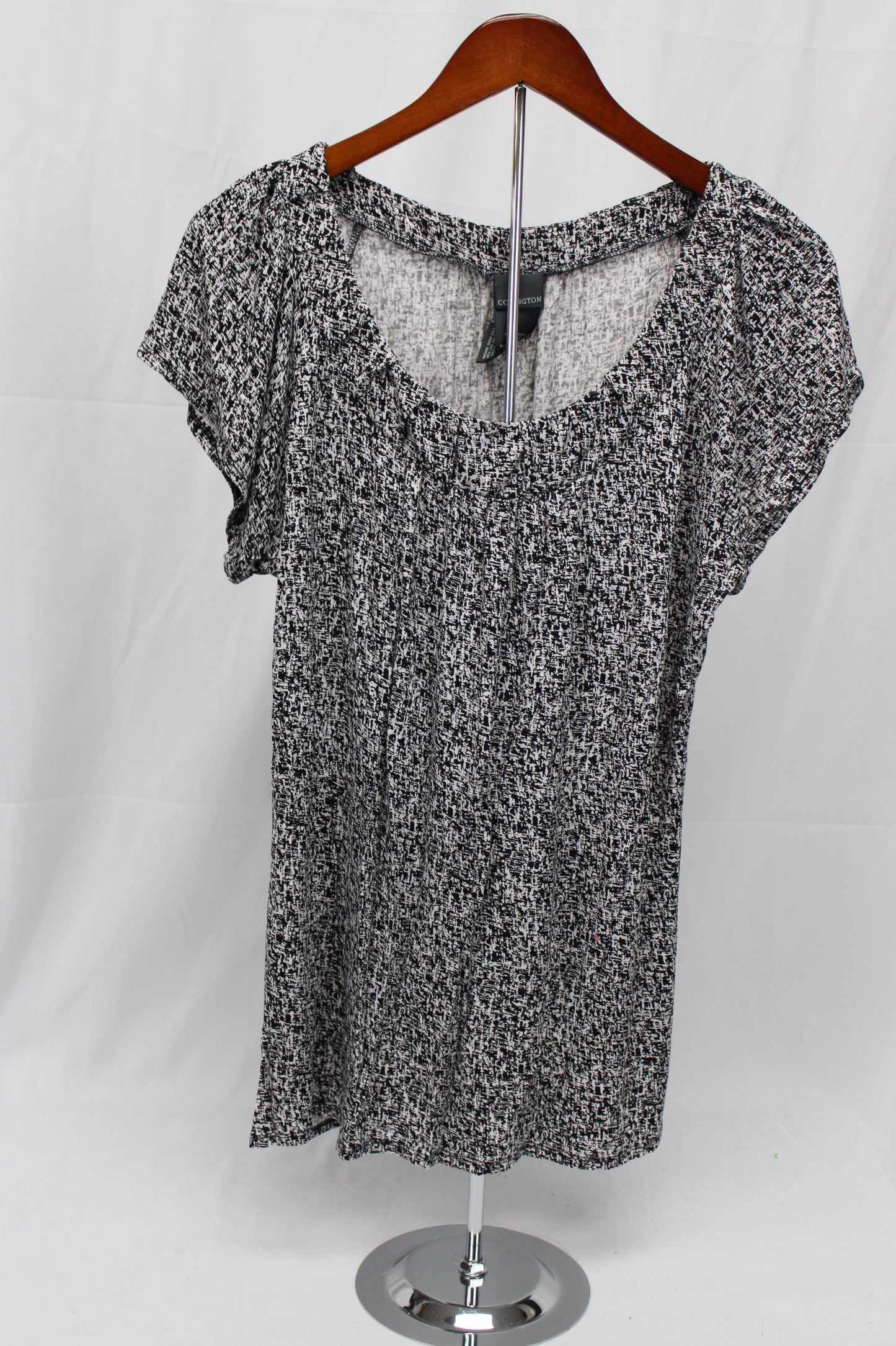 Covington Short Sleeve Patterned Blouse, Women’s L