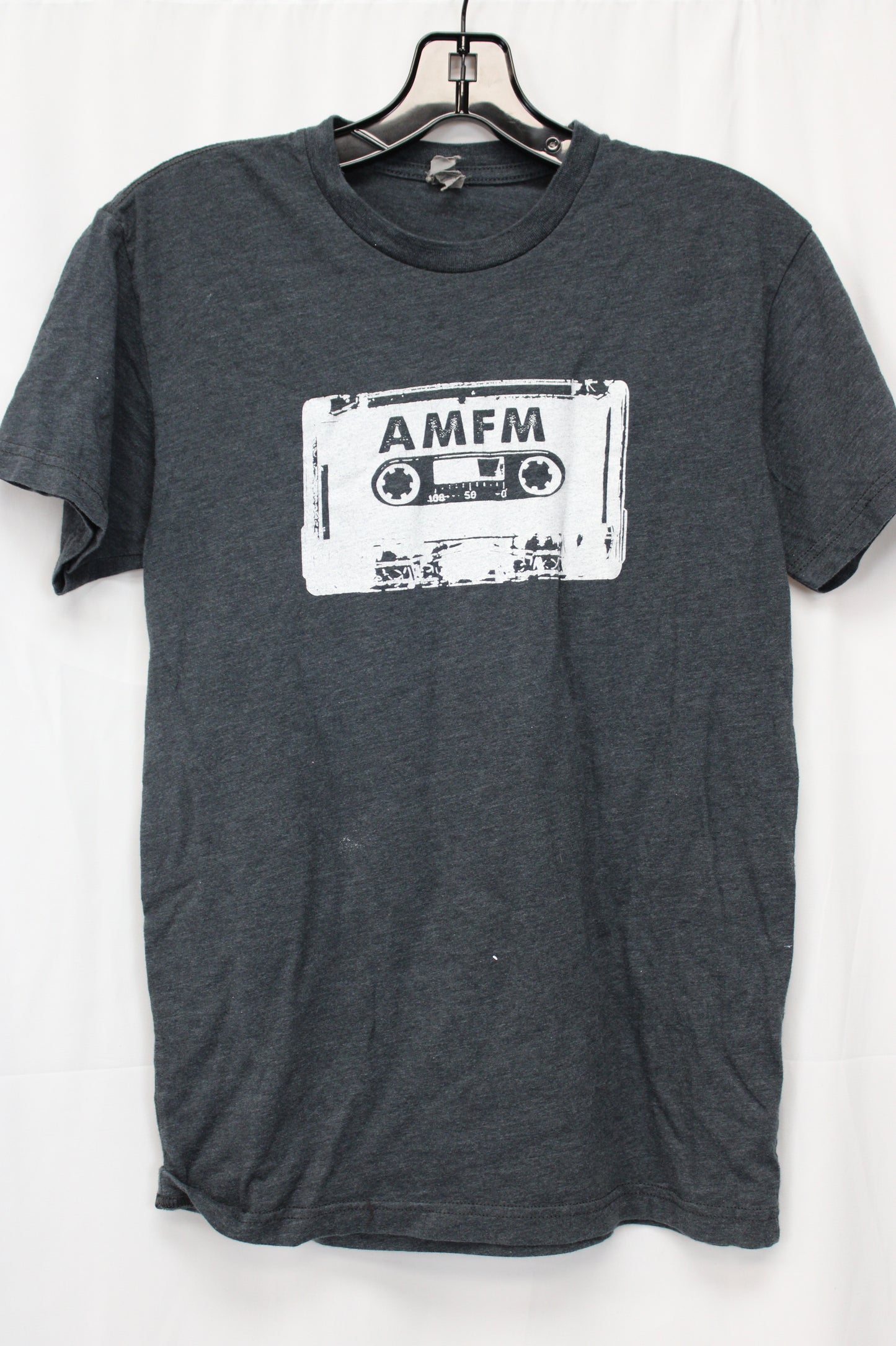 AM FM Cassette T-Shirt, Gray, Men’s M