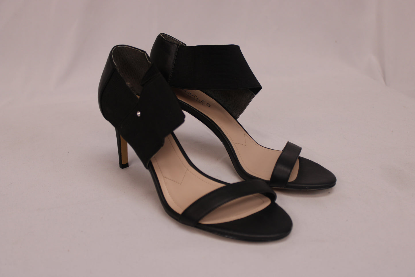Charles David Open Toe Heels, Black, Women’s 9.5
