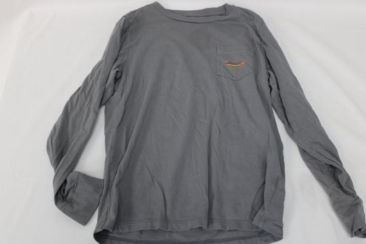 Vineyard Vines Long Sleeve Spiderweb Shirt, Gray, Youth S