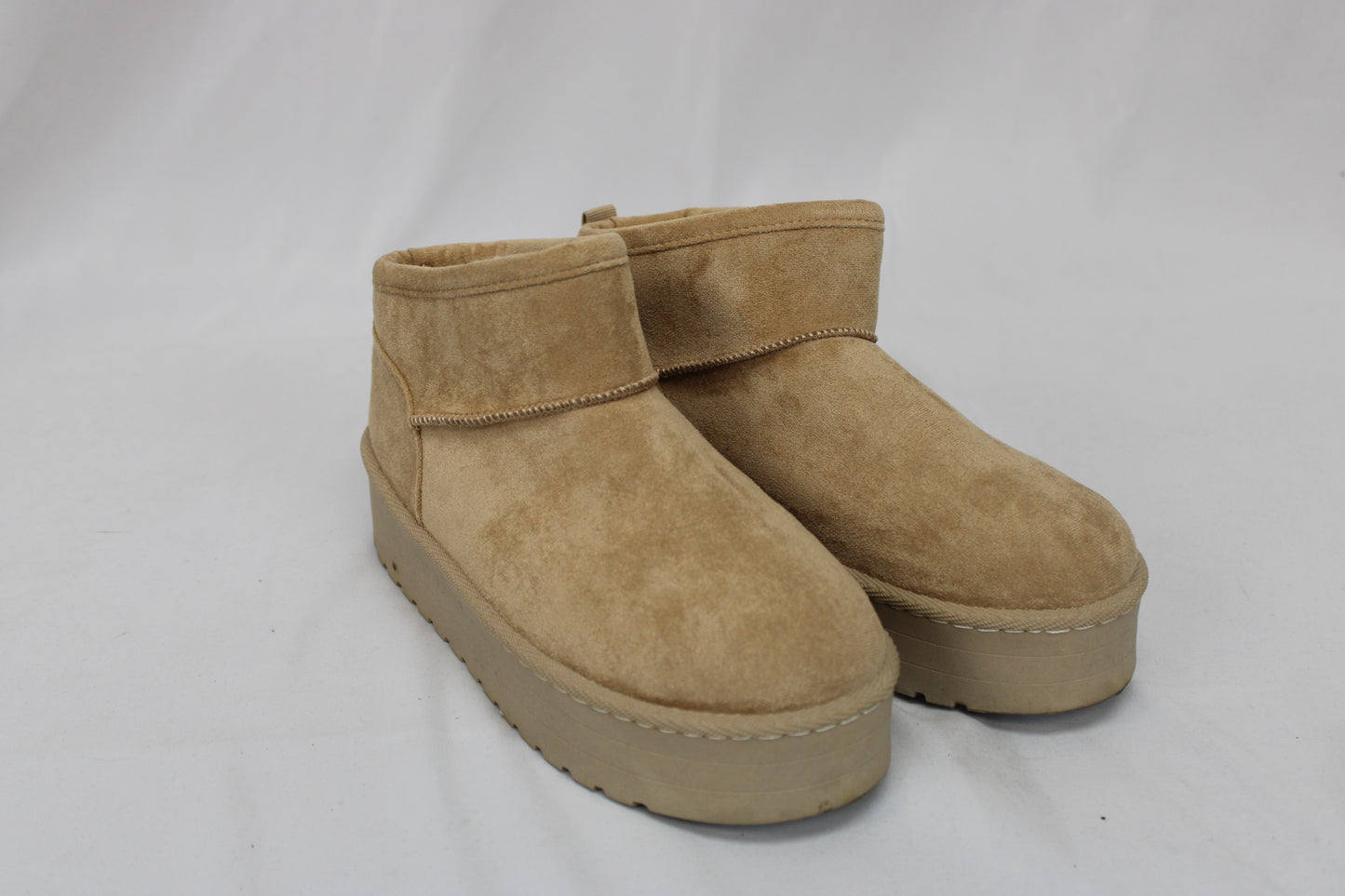 SO Micro Platform Boots, Beige, Women’s 7.5