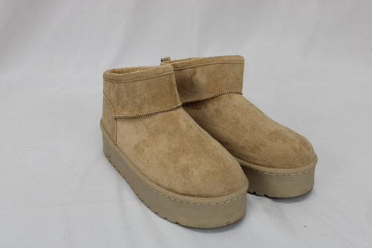 SO Micro Platform Boots, Beige, Women’s 7.5