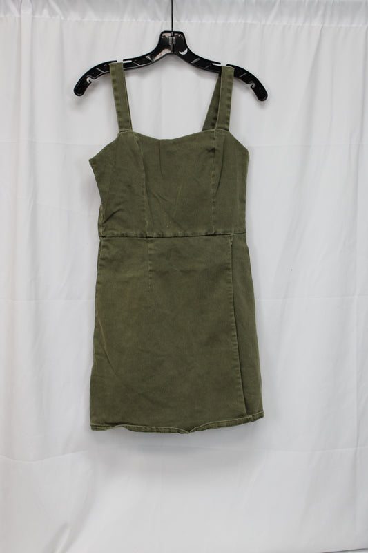 Copper Key Sleeveless Canvas Dress, Green, Women’s S