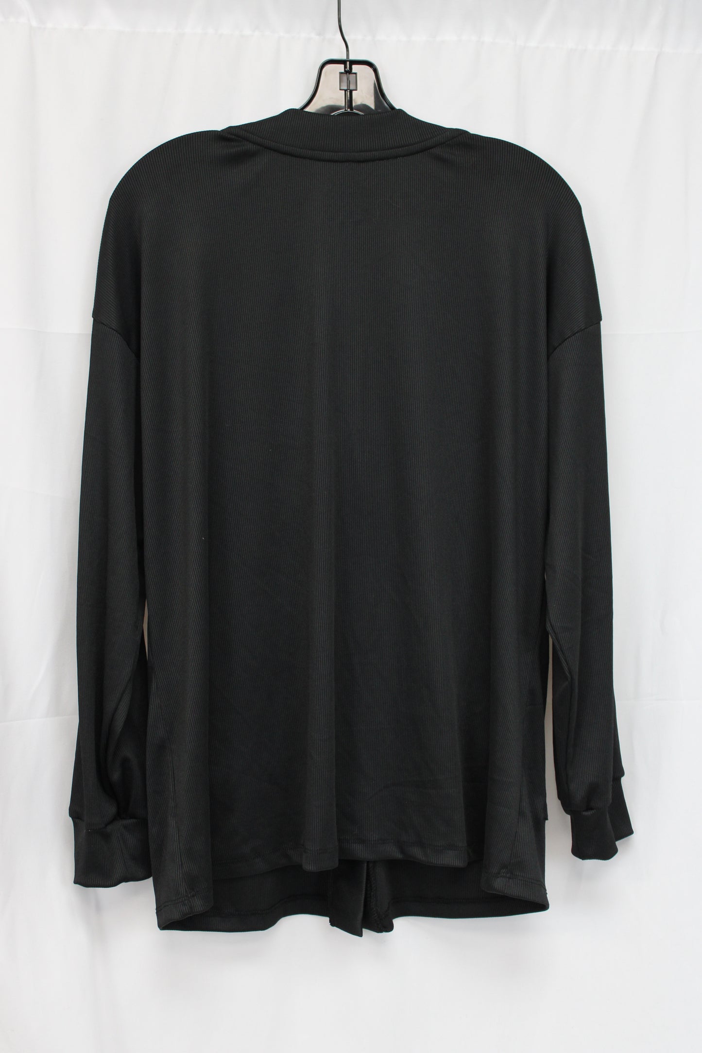 Live2Lounge Long Sleeve Button Up Pajama Top, Black, Women’s L