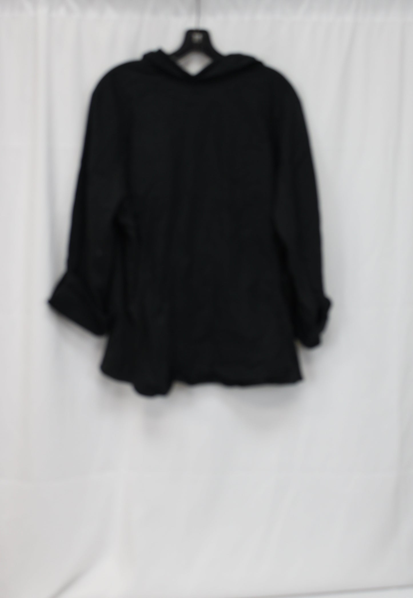 Just My Size Casual Long Sleeve Button Up Shirt, Black, Women’s XXXL