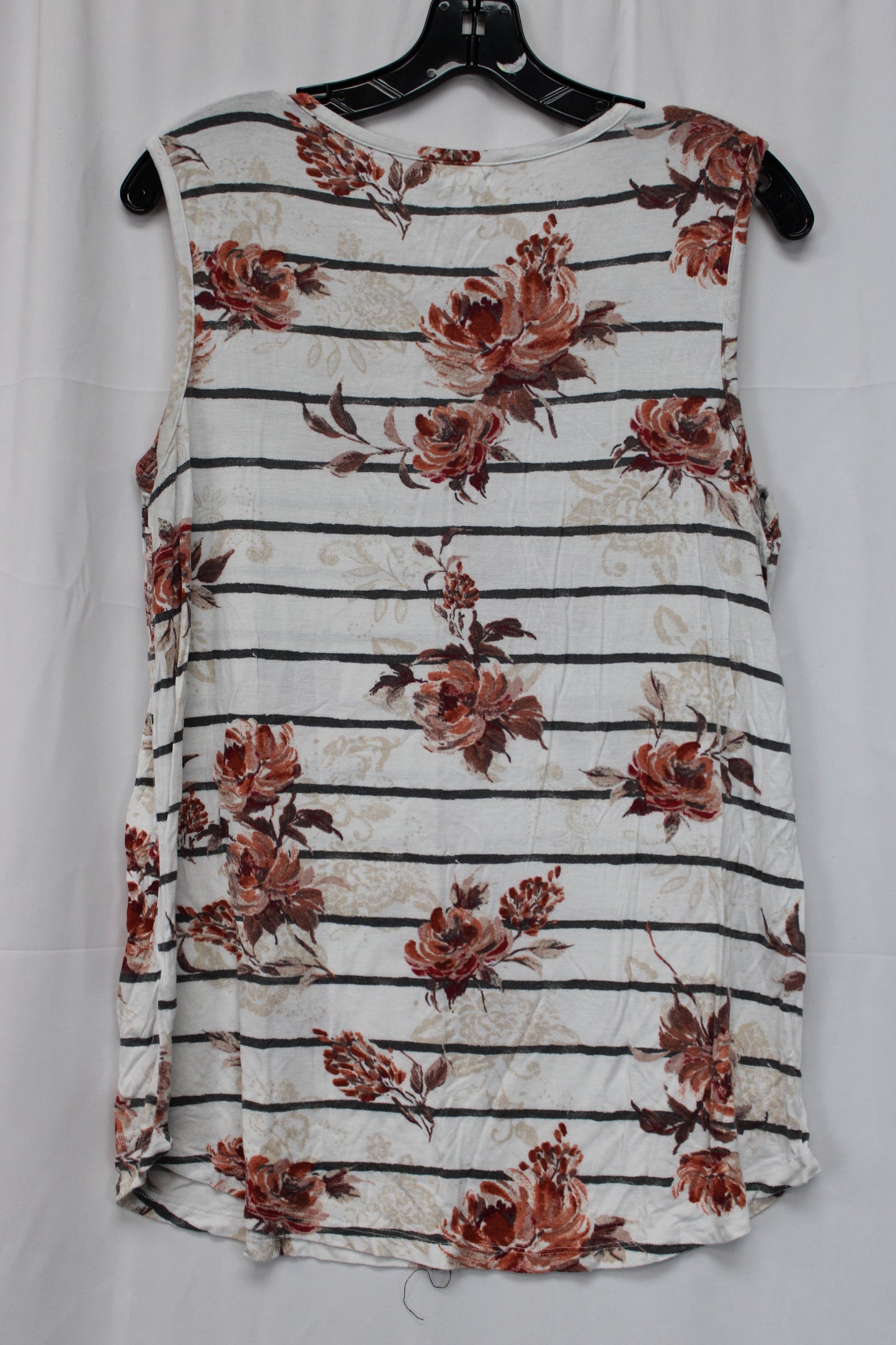 Maurice’s Striped Floral Tank Top, White, Women’s L