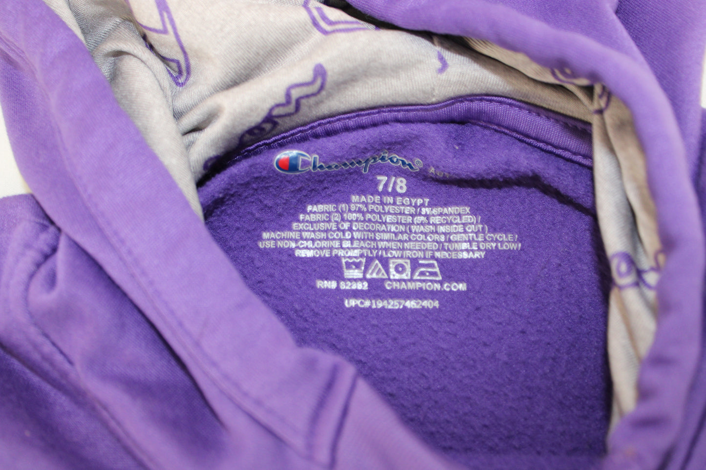 Champion Hoodie, Purple, Girls 7/8