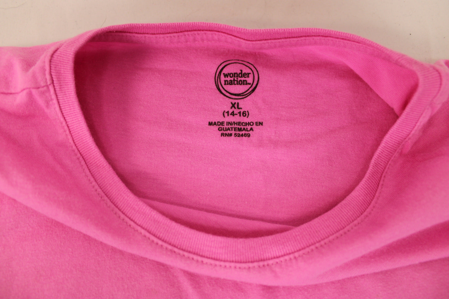 Wonder Nation Everyday Pink T-Shirt, Pink, Youth XL