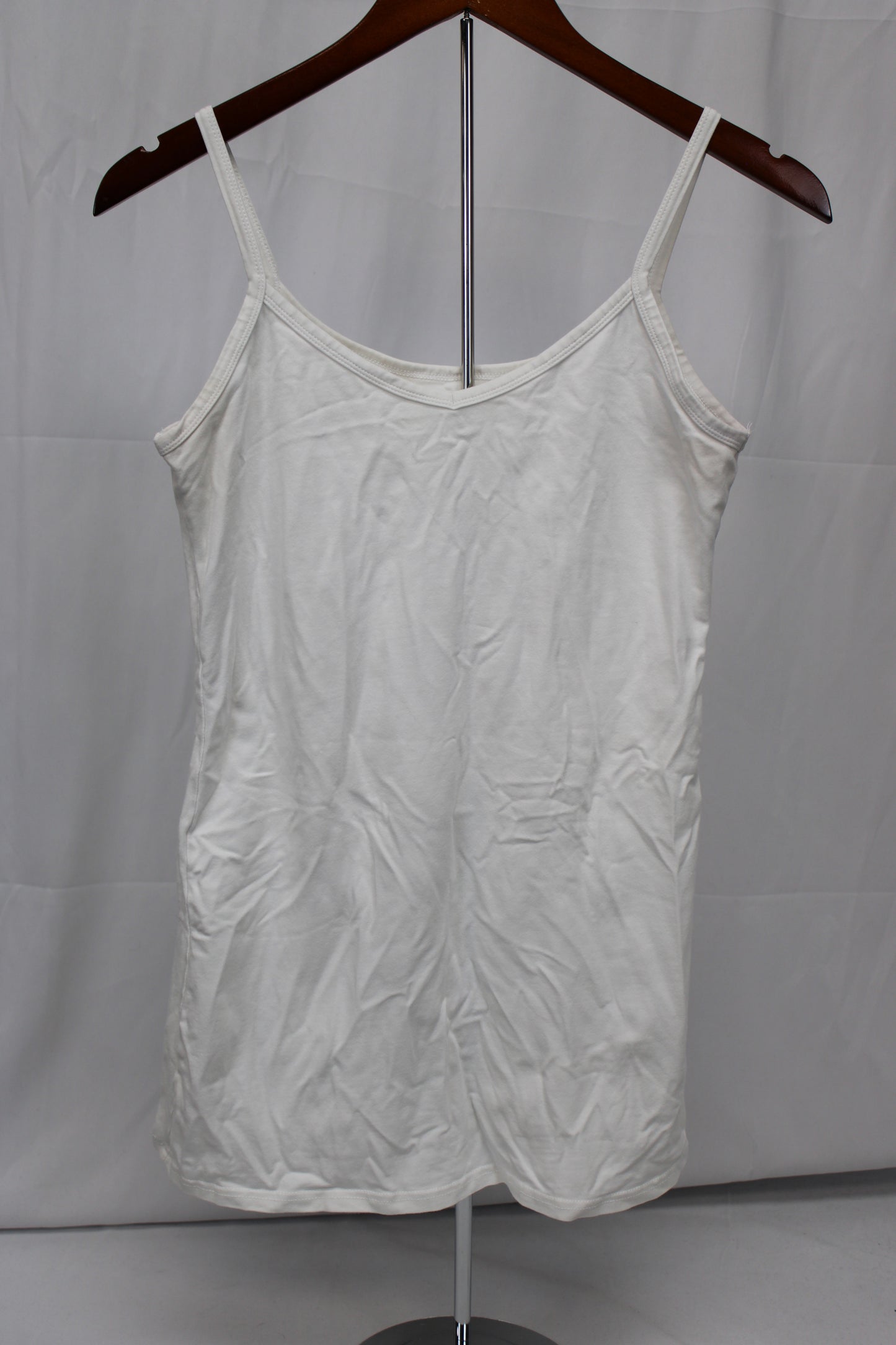 Women’s Spaghetti Strap Tank Top, White, L