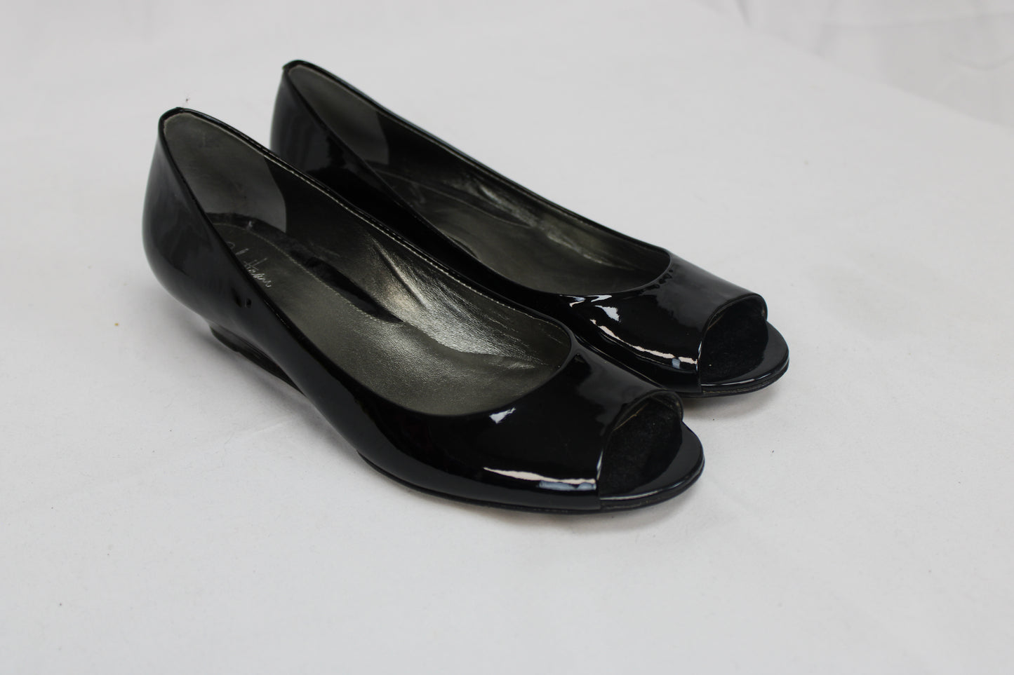 Cole Haan Open Toe Heels, Black, Women’s 8