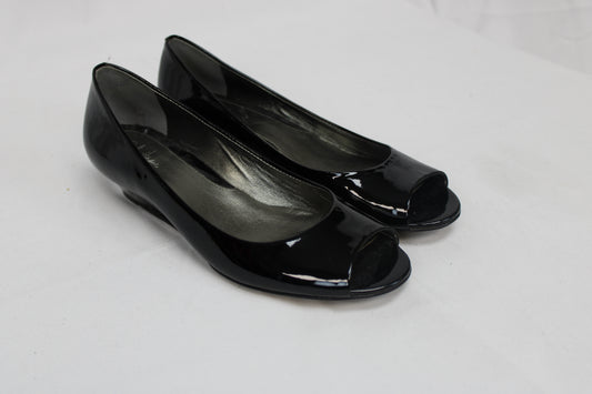Cole Haan Open Toe Heels, Black, Women’s 8