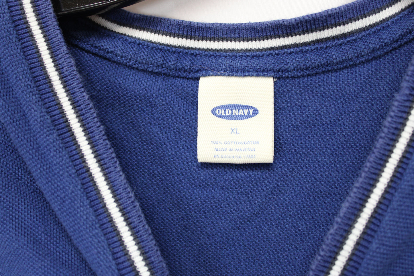 Old Navy V-Neck Short Sleeve Shirt, Blue, Men’s XL