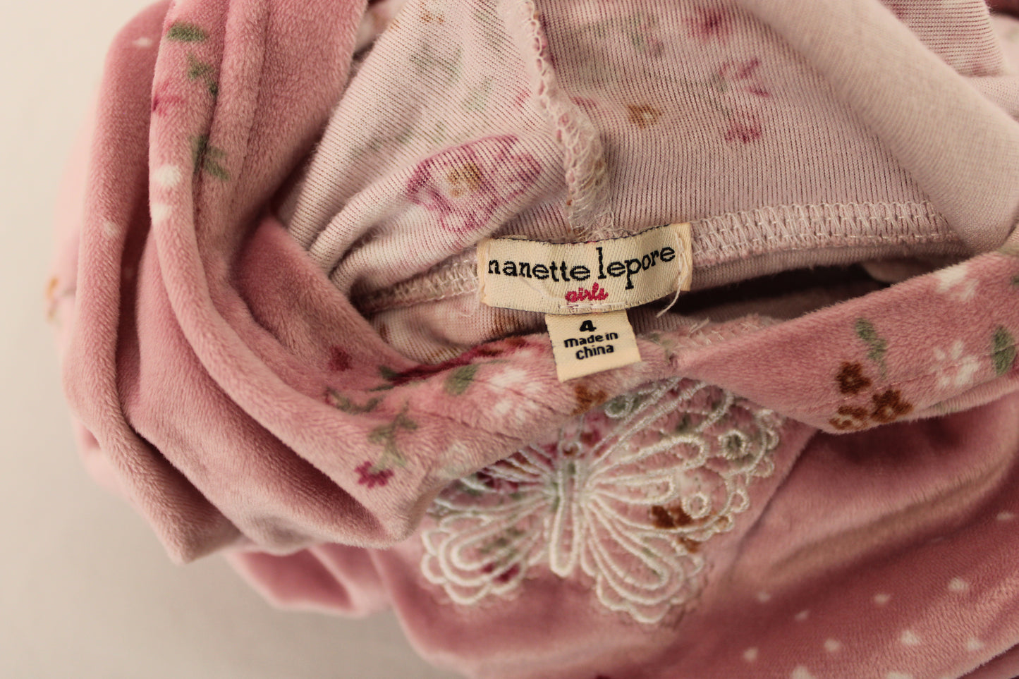 Nanette Lepore Butterfly Hoodie, Pink, Girls 4