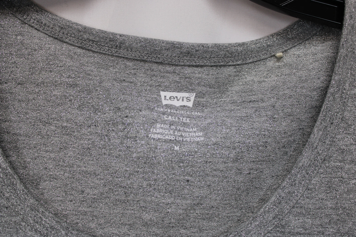 Levi’s Cali Metallic Tee, Silver, Women’s M