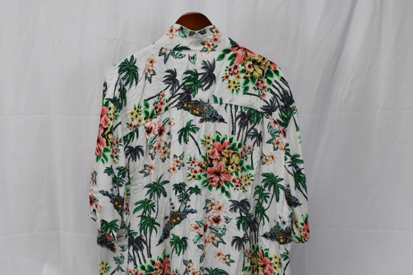George Short Sleeve Button Down Dress Shirt, Floral Print, Men’s XXXL