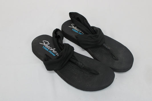Skechers Yoga Foam Sandals, Black, Women’s 10