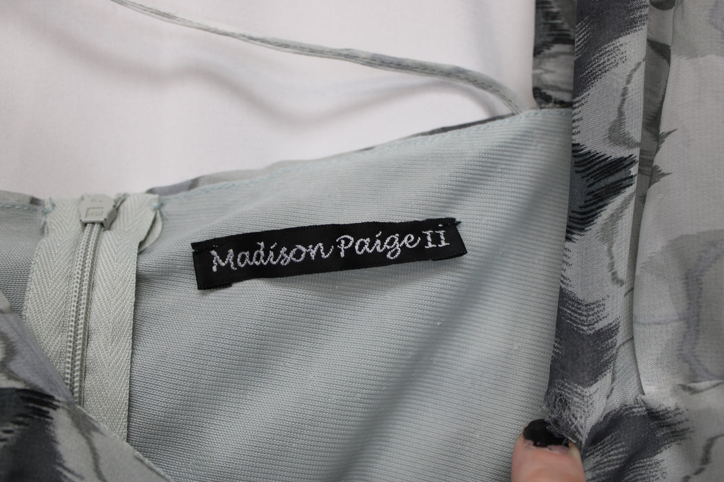 Madison Paige 11 Short Sleeve Patterned Blouse, Gray, Women’s XXXL
