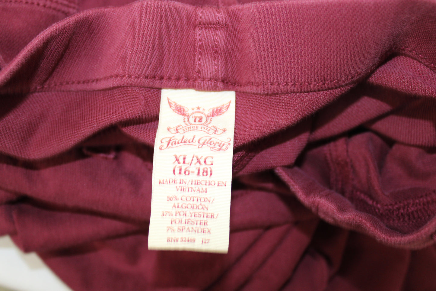 Faded Glorly Jeggings, Burgundy, Women’s XL