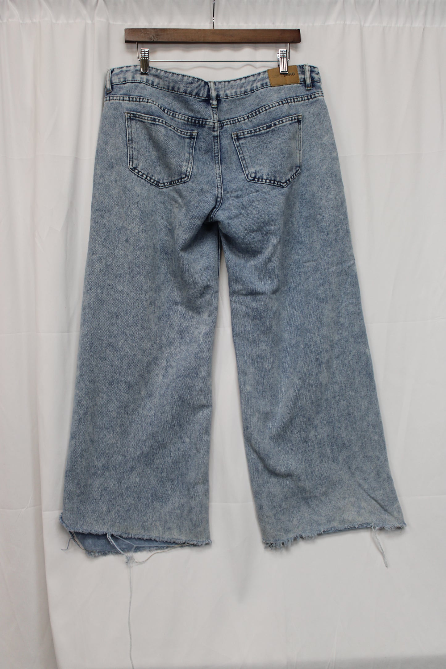 LOVE SOHO Wide Leg Pink Bow Denim Pants, Women’s 13
