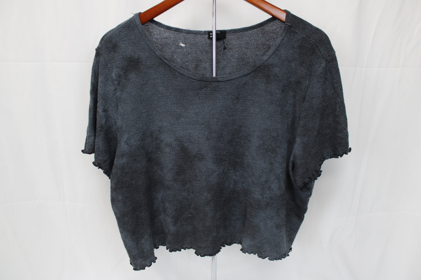 Billabong Knitted Cropped Top, Gray, Women’s L