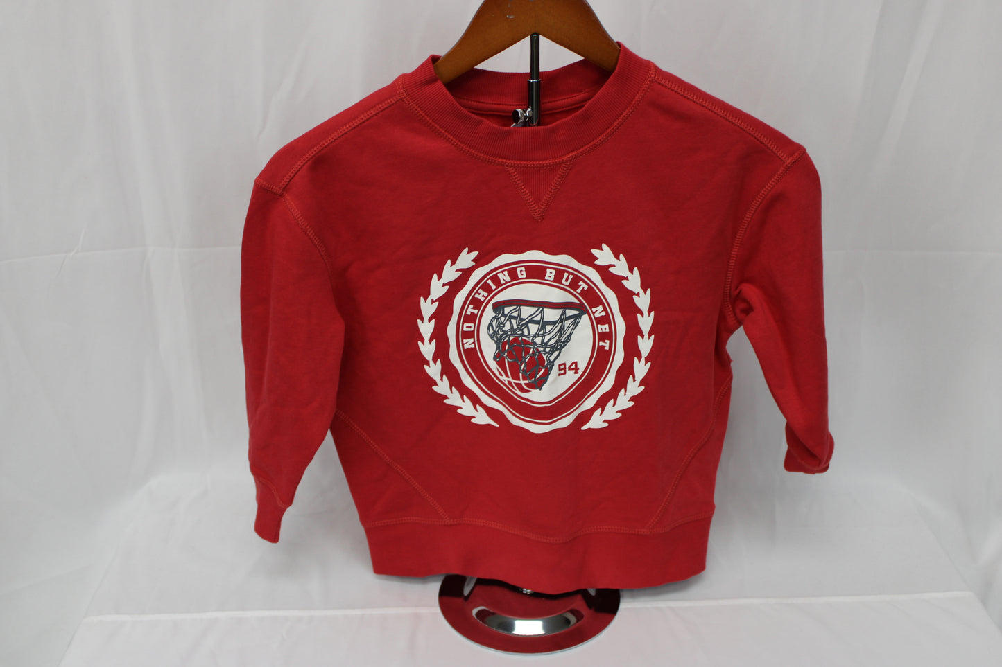 Old Navy Nothing But Net Crewneck, Red, Boys XS