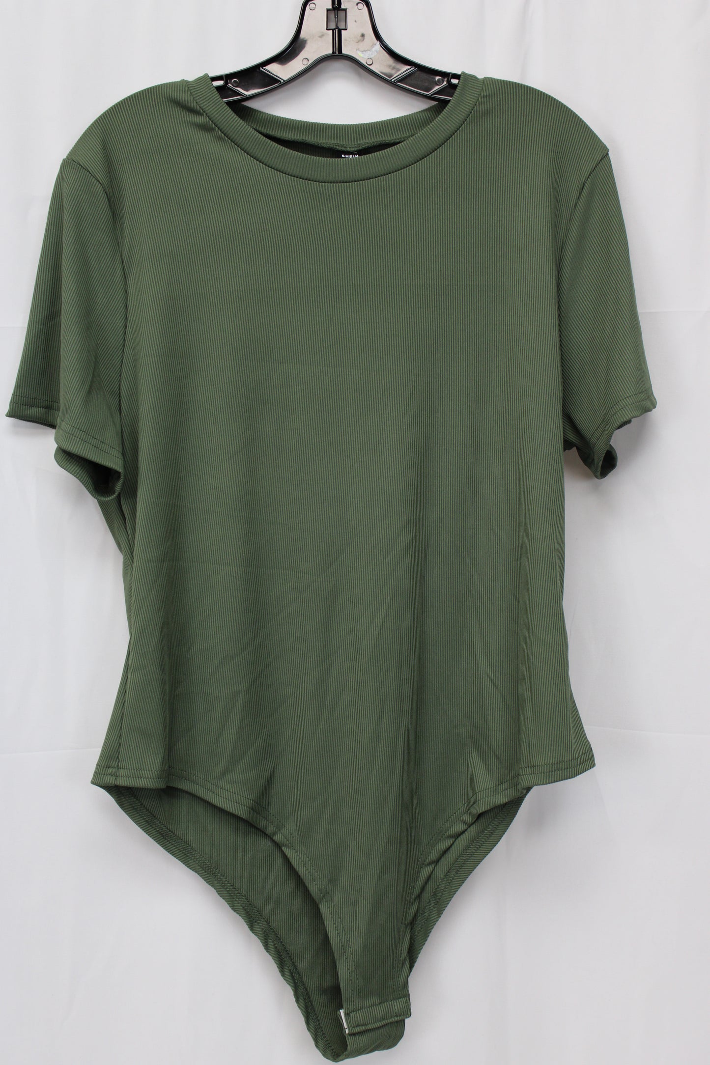 SHIEN Curve Short Sleeve Body Suit, Green, XXL