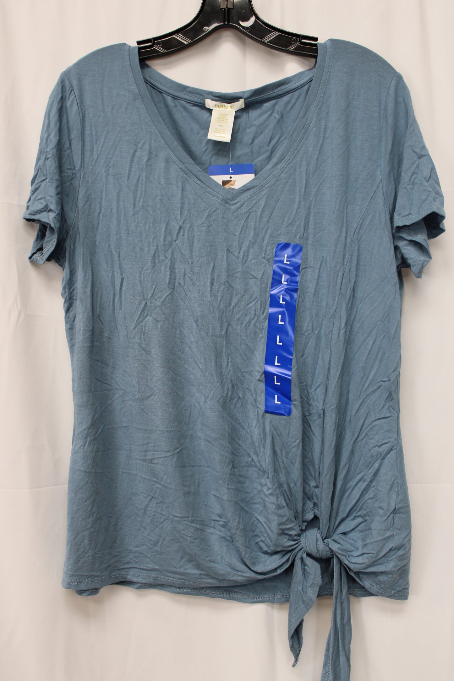 Matty M Everyday Short Sleeve T-Shirt, Blue, Women’s L