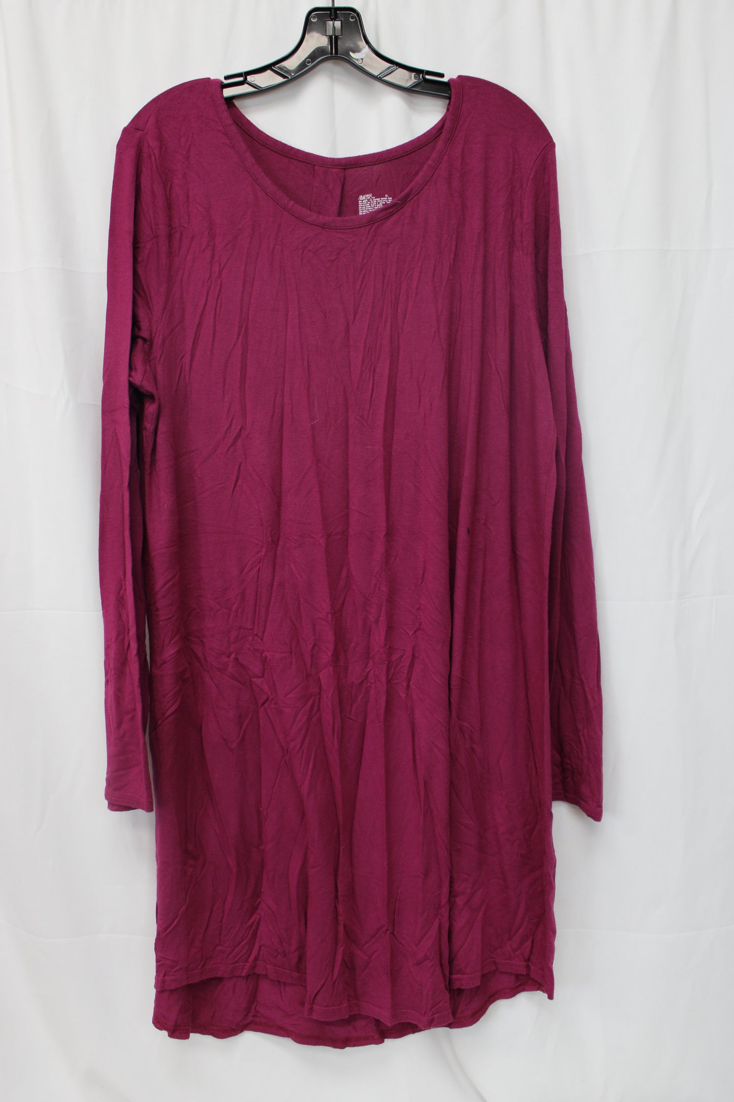 Gilligan & Omalley Long Sleeve Shirt Dress, Pink, Women’s XL
