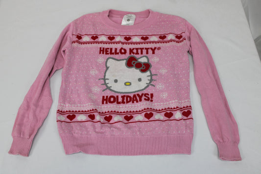 Sanrio Hello Kitty Holidays Long Sleeve Sweater, Pink, Girls L
