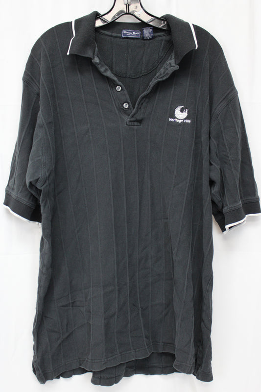 Winner Mate Heritage Hills Short Sleeve Polo, Black, Men’s XXL