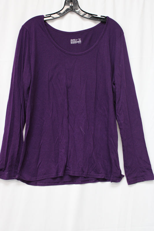 Gilligan & O’Malley Long Sleeve Shirt, Purple, Women’s XXL