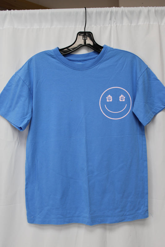 Cat & Jack Smiley Face Vacation T-Shirt, Blue, Youth XL