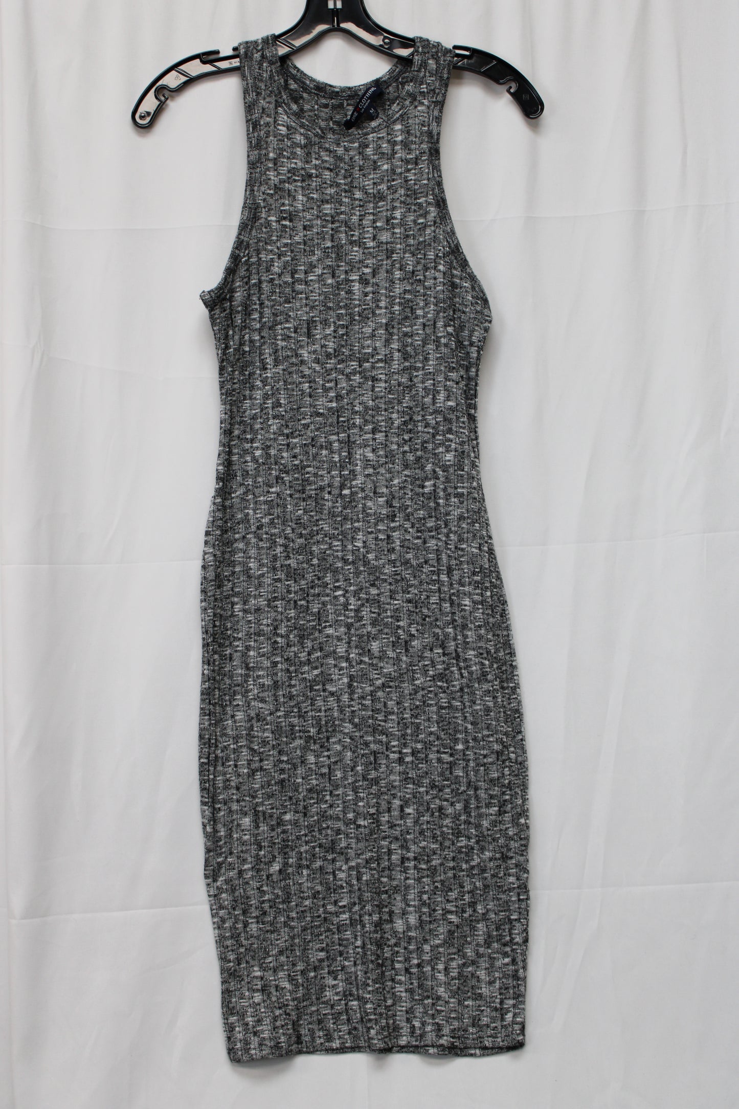 One Clothing Ribbed Tank Top Dress, Gray, Women’s M