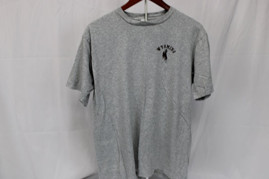 Know Wear University of Wyoming Logo T-Shirt, Gray, Men’s L