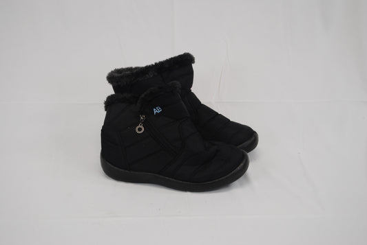 Tioseban black down lining zip up snow boot, women's 38 (7)