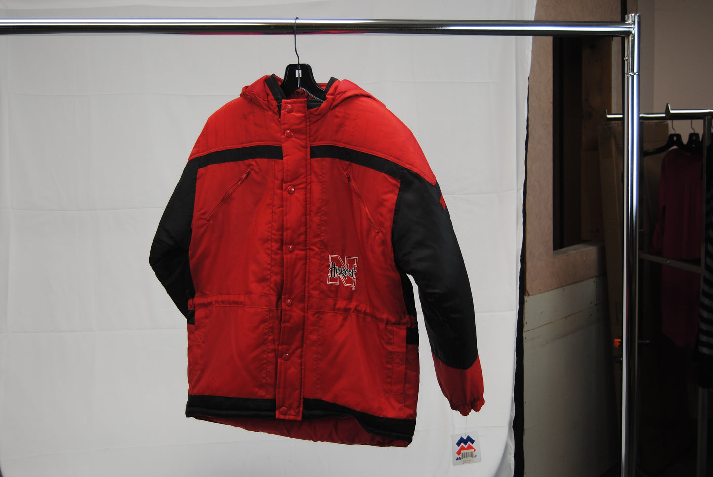 Majestic retro Nebraska Huskers sideline jacket, youth XL