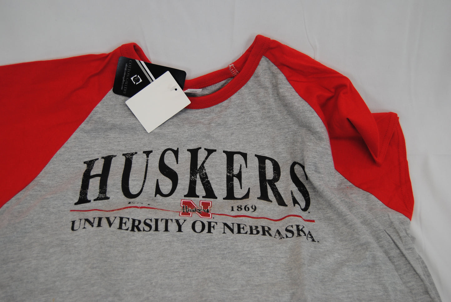 Nebraska Athletics logo tee, quarter sleeve, Men's XXL (new)