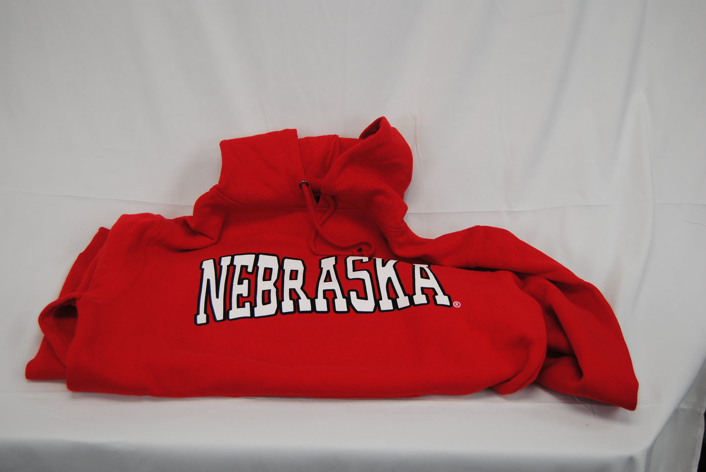 Nebraska hooded sweatshirt, red/blk, Men's L (new)