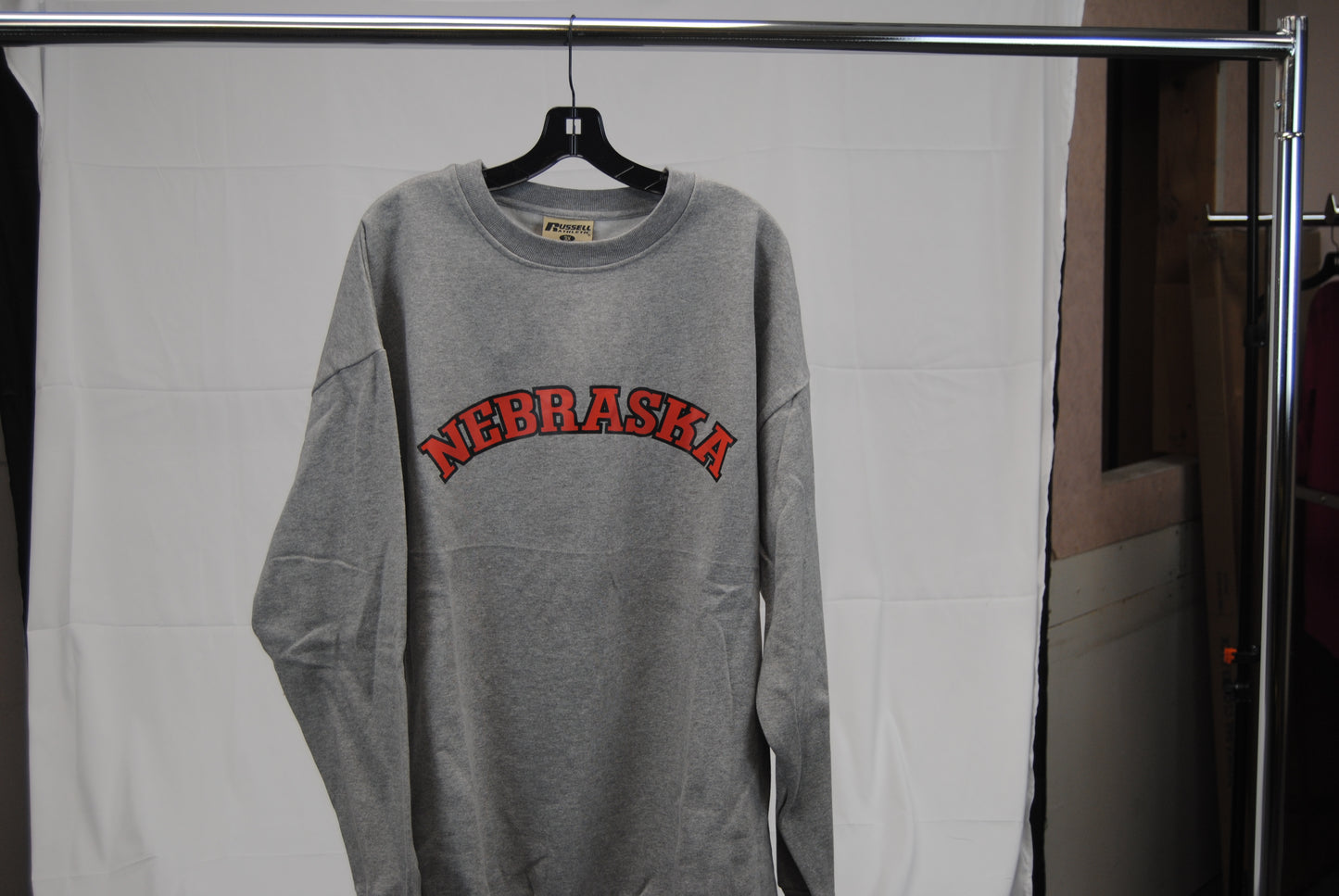 Russell Nebraska Crew Neck sweatshirt, gray, Men's XXXXL (new)