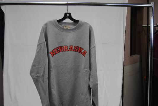 Russell Nebraska Crew Neck sweatshirt, gray, Men's XXXXL (new)