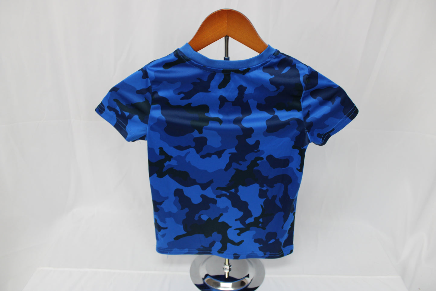 Champion Camo Athletic Short Sleeve, Blue/Black, Boys S
