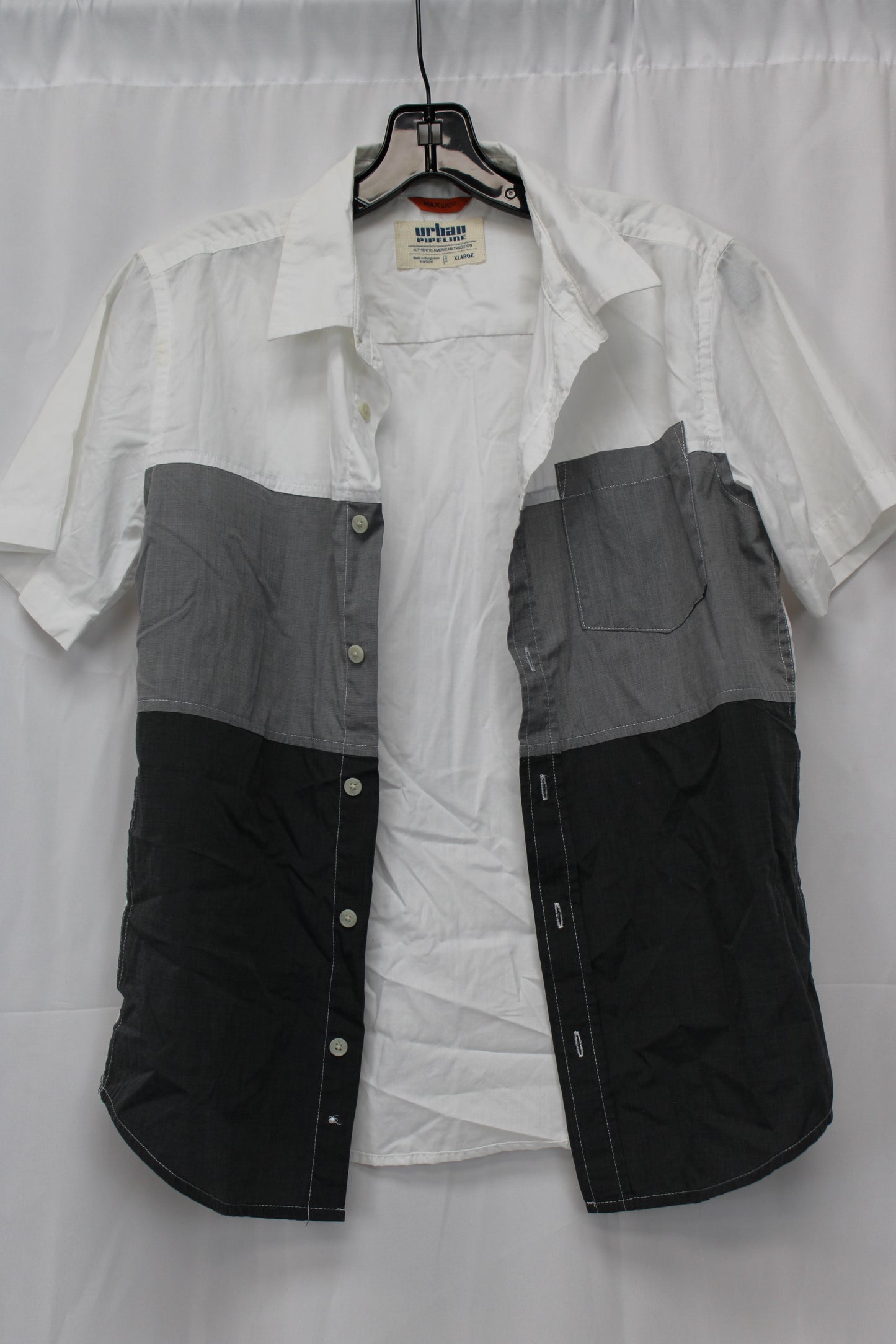 Urban Pipeline Color Block Button Up Shirt, Youth XL