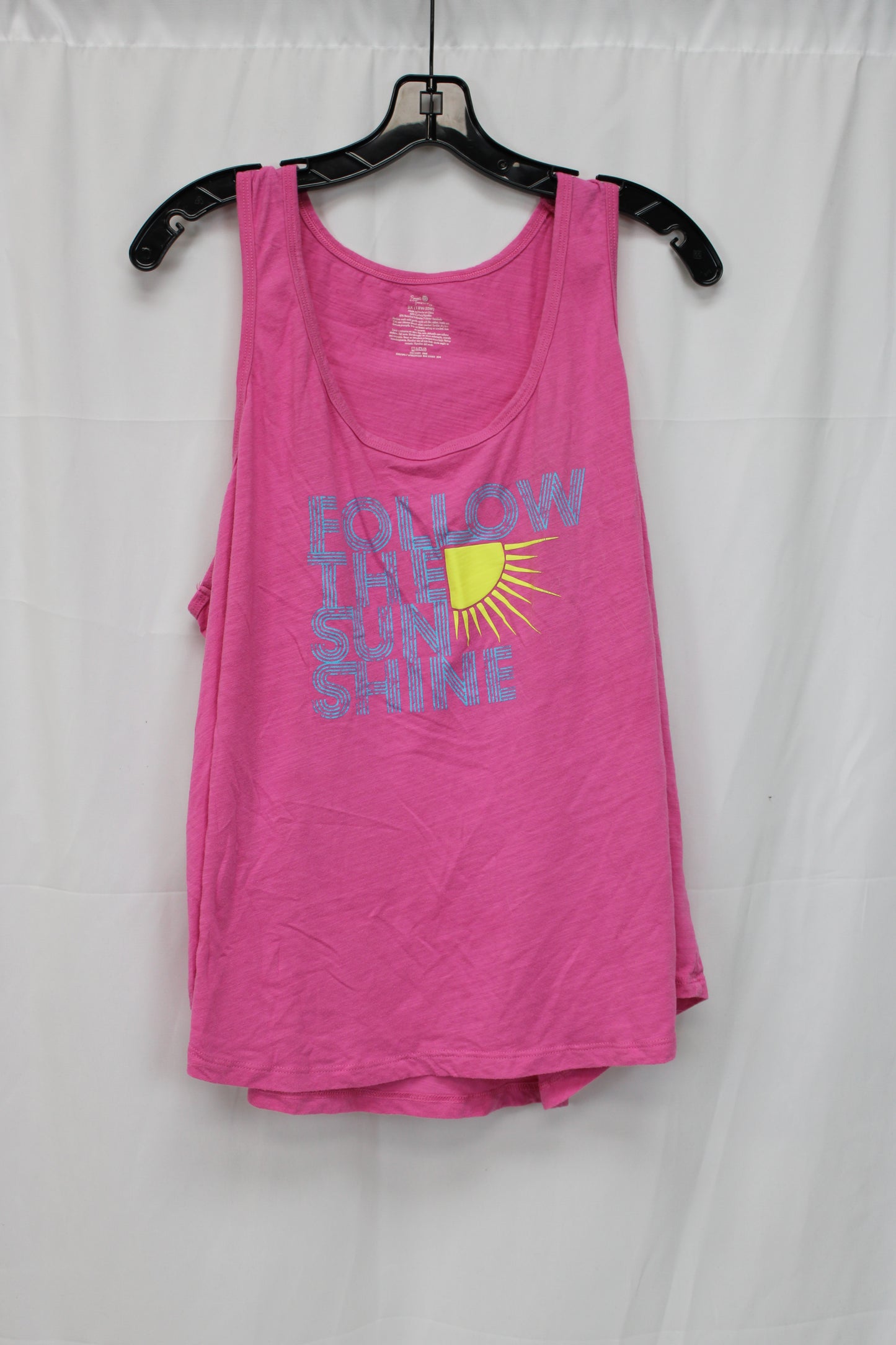 Secret Treasures Follow the Sunshine Tank Top, Pink, Women’s XXL
