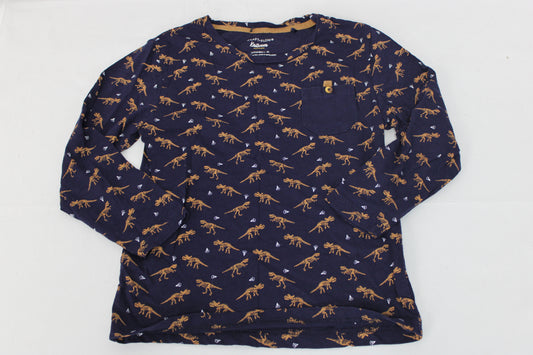 Craft & Flow Long Sleeve Dinosaur Shirt, Blue, Boys XL