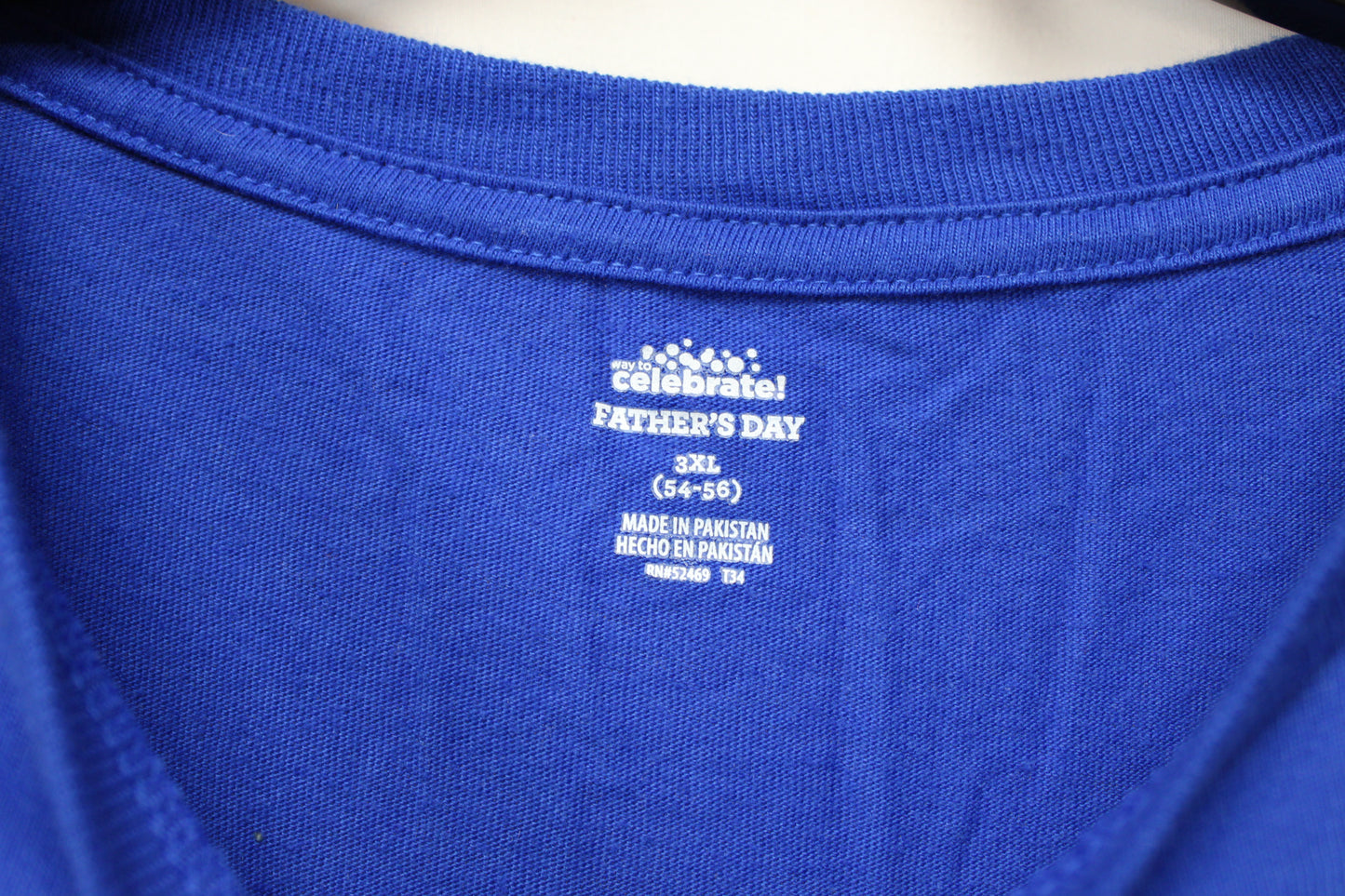 Way to Celebrate! Father’s Day Super Dad T-Shirt, Blue, Men’s XXXL