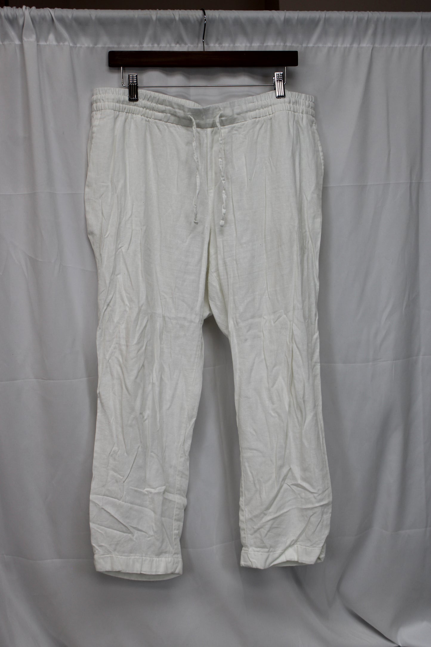 Old Navy Flowy Drawstring Pants, White, Women’s L